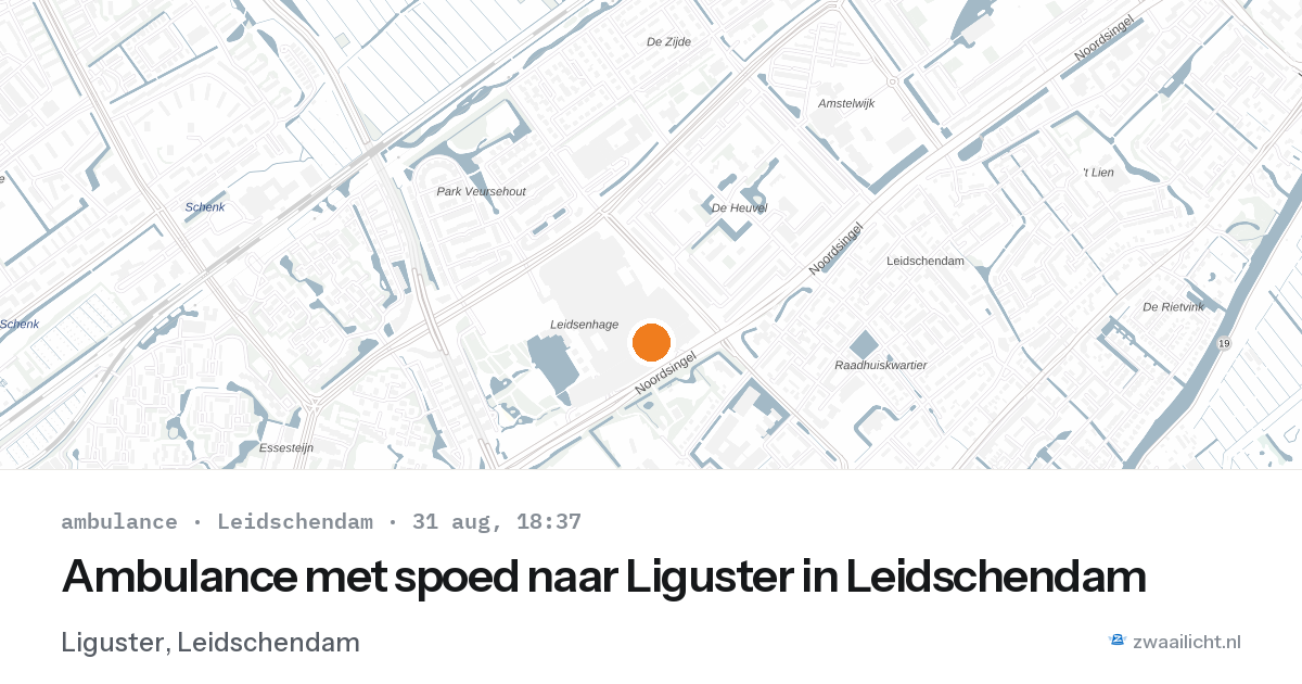 Ambulance met spoed naar Liguster in Leidschendam — 31 aug 2026