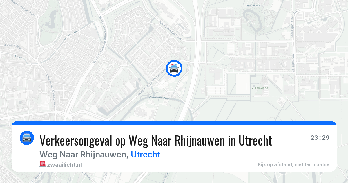 Verkeersongeval op Weg Naar Rhijnauwen in Utrecht — 25 mrt 2026
