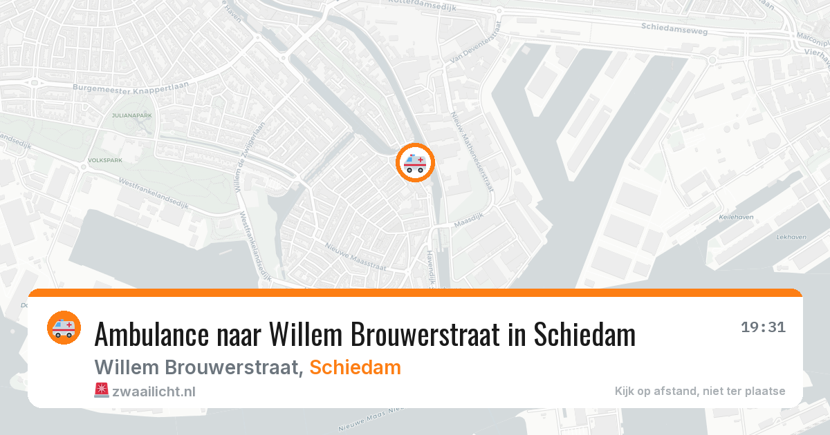 Ambulance naar Willem Brouwerstraat in Schiedam — 21 apr 2026