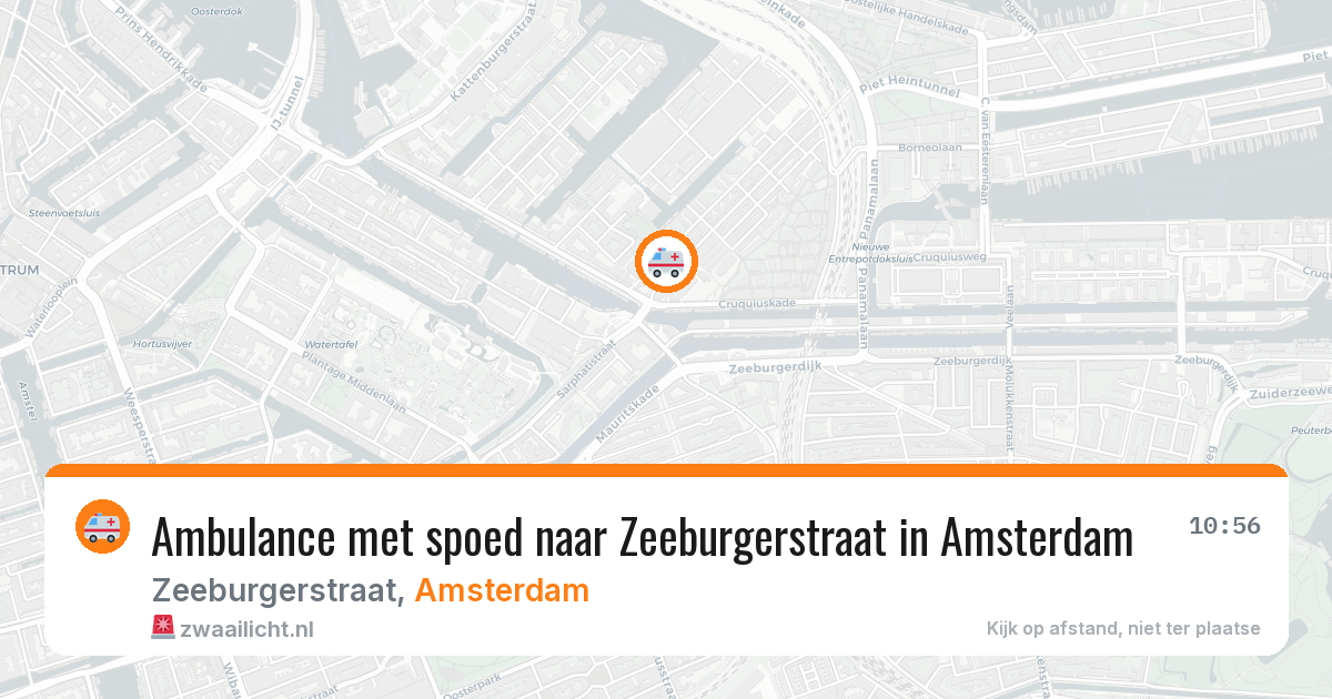 Ambulance met spoed naar Zeeburgerstraat in Amsterdam — 8 jun 2026