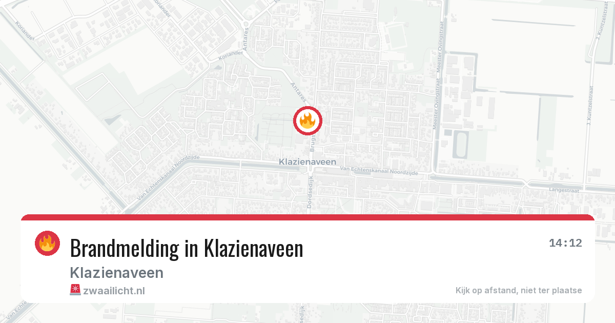 Brandmelding in Klazienaveen — 31 jul 2026