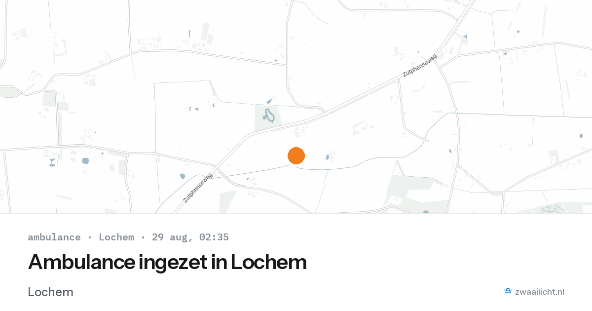 Ambulance ingezet in Lochem — 29 aug 2026