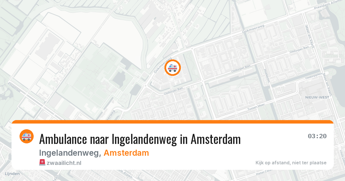 Ambulance naar Ingelandenweg in Amsterdam — 15 mrt 2026