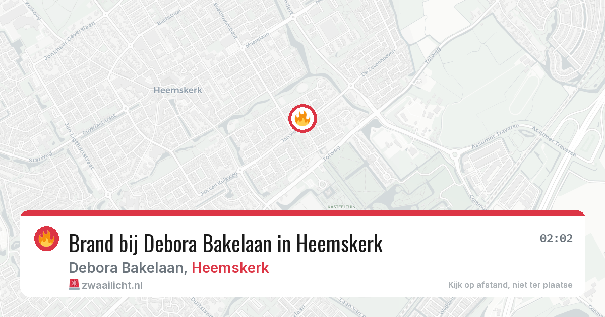 Brand bij Debora Bakelaan in Heemskerk — 5 mei 2026
