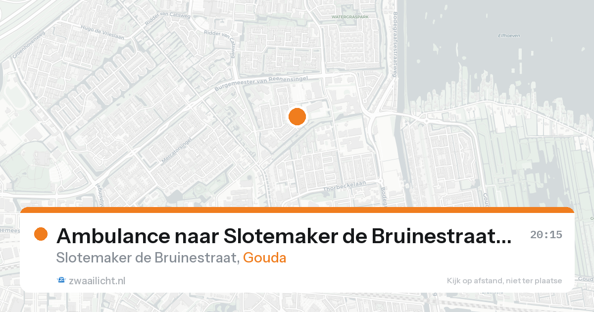 Ambulance naar Slotemaker de Bruinestraat in Gouda — 8 jun 2026