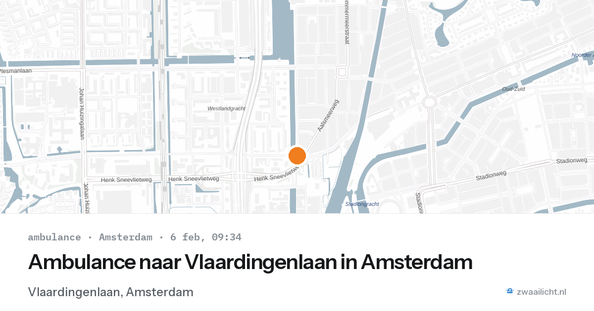 Ambulance naar Vlaardingenlaan in Amsterdam — 6 feb 2026