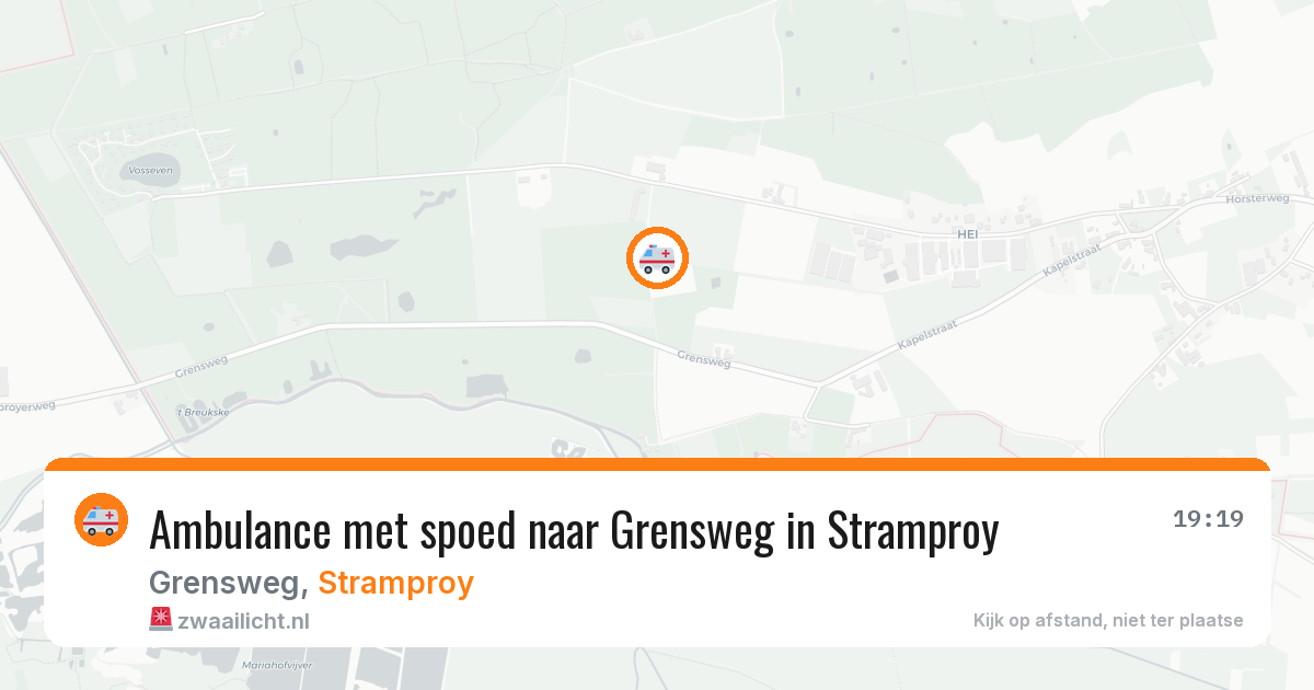 Ambulance met spoed naar Grensweg in Stramproy — 6 jul 2026