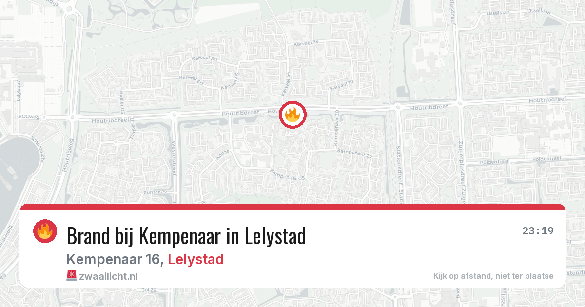Brand bij Kempenaar in Lelystad — 19 feb 2026