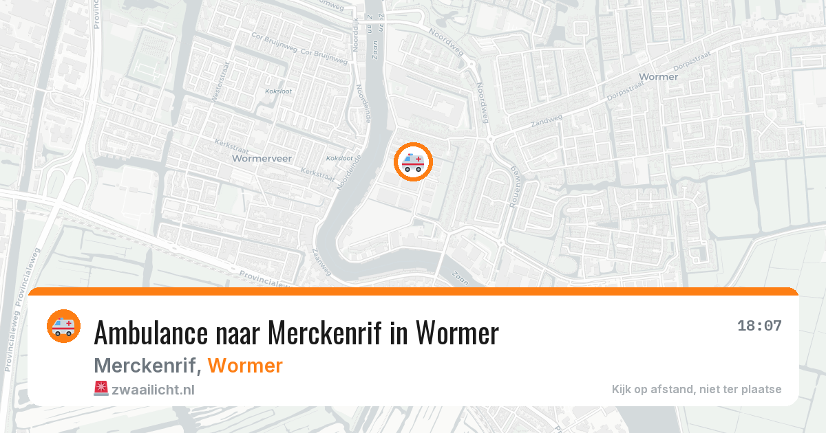 Ambulance naar Merckenrif in Wormer — 18 jul 2026