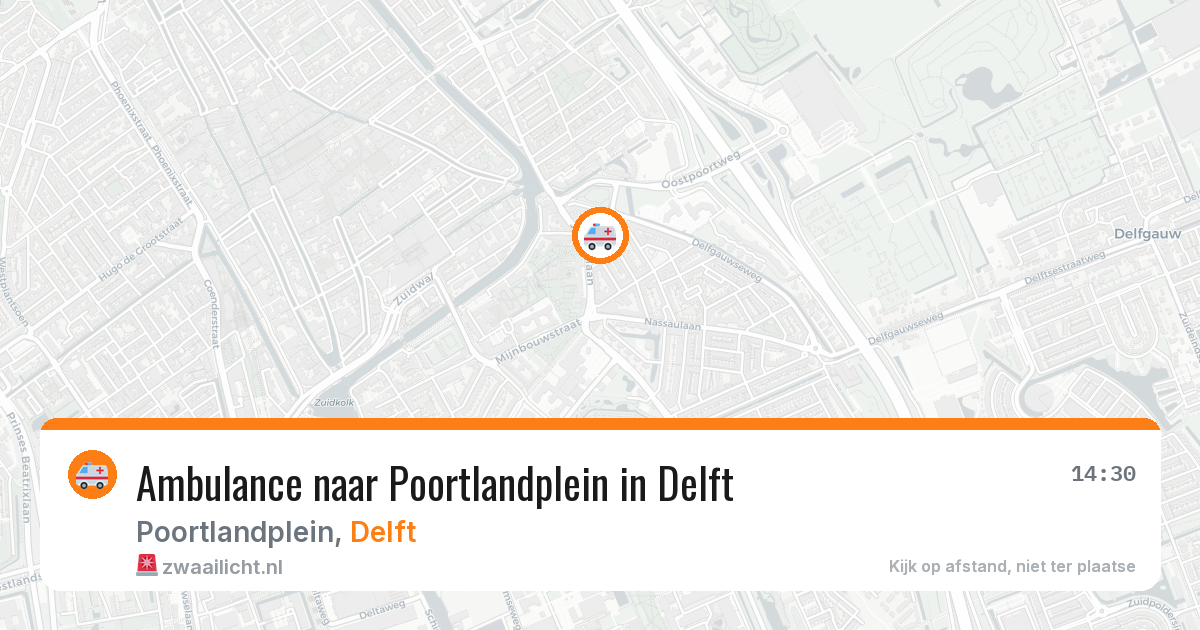 Ambulance naar Poortlandplein in Delft — 30 mei 2026