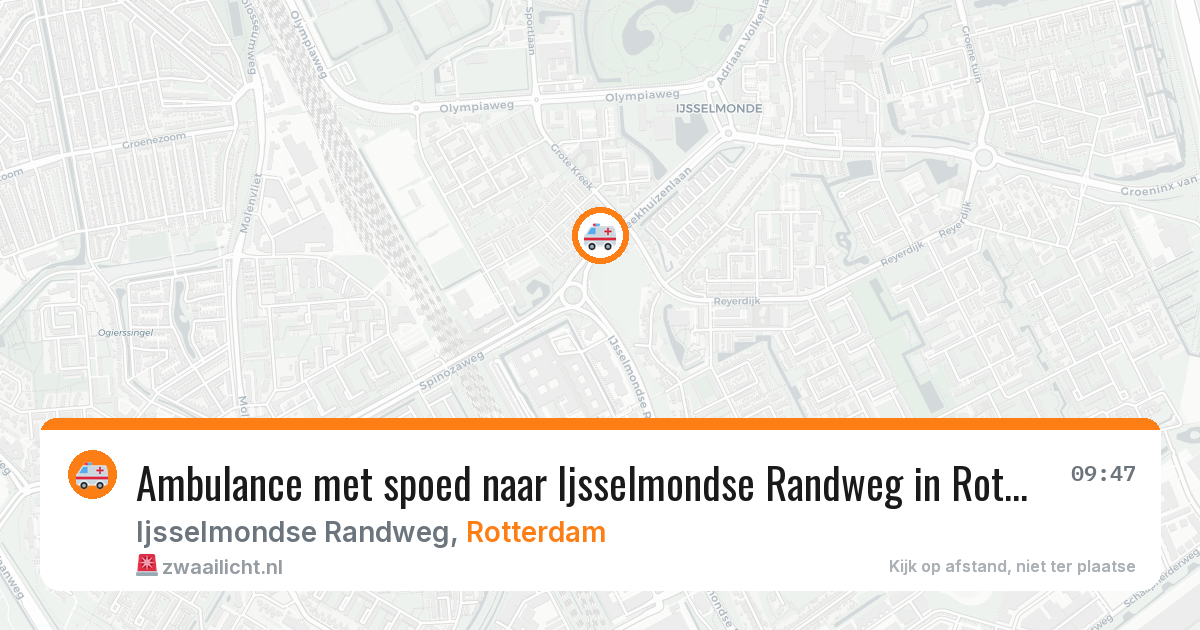 Ambulance met spoed naar Ijsselmondse Randweg in Rotterdam — 8 jul 2026