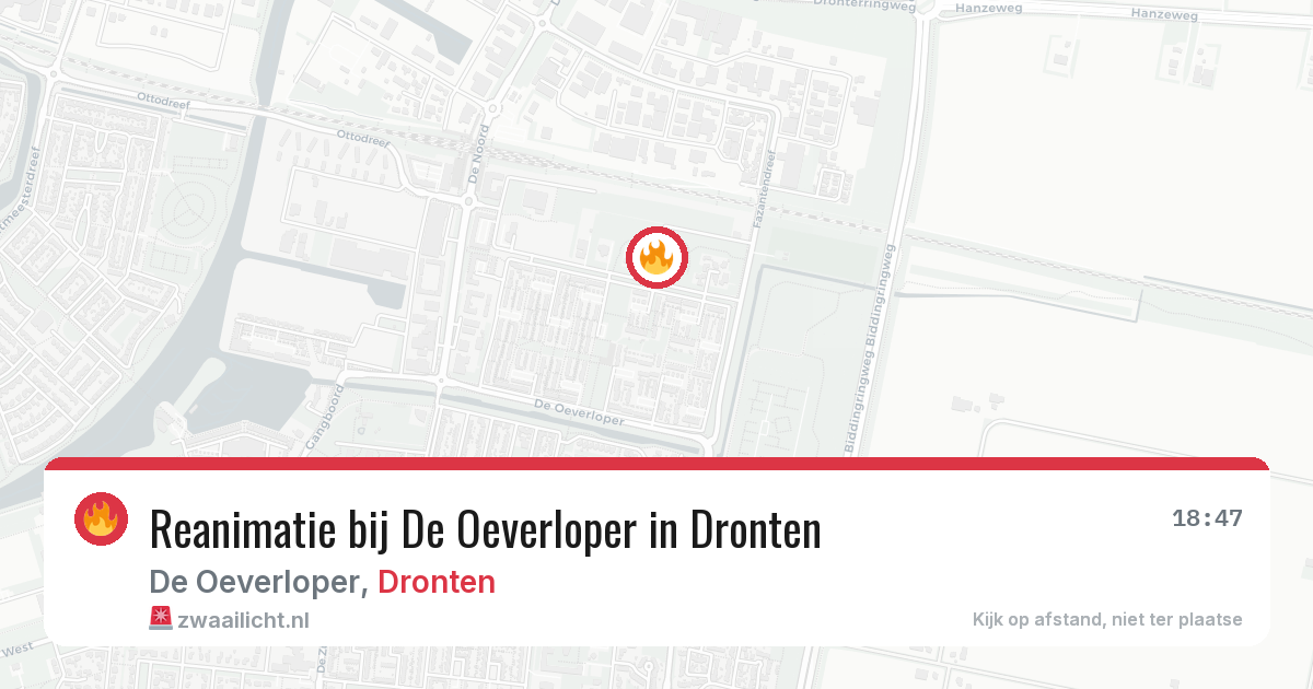 Reanimatie bij De Oeverloper in Dronten — 29 jan 2026