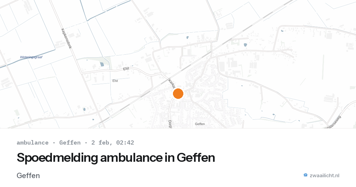 Spoedmelding ambulance in Geffen — 2 feb 2026