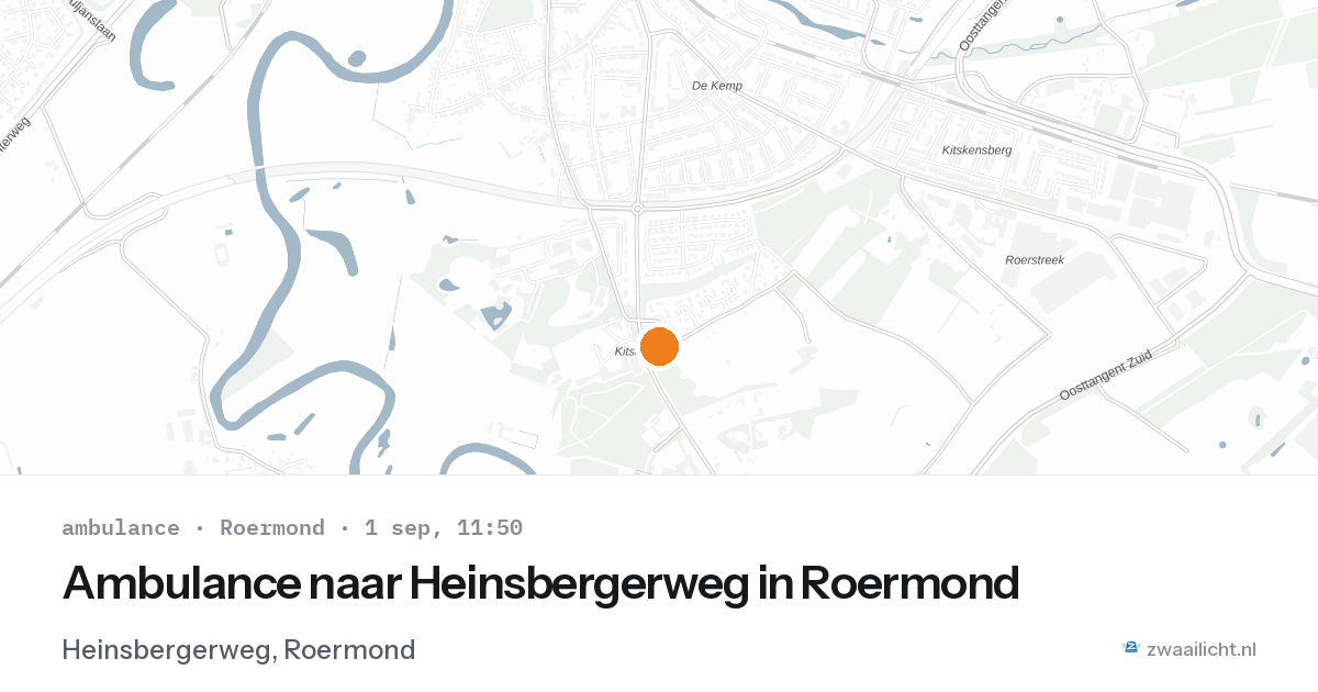 Ambulance naar Heinsbergerweg in Roermond — 1 sep 2026