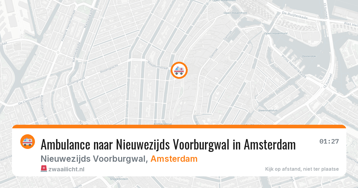 Ambulance naar Nieuwezijds Voorburgwal in Amsterdam — 11 apr 2026