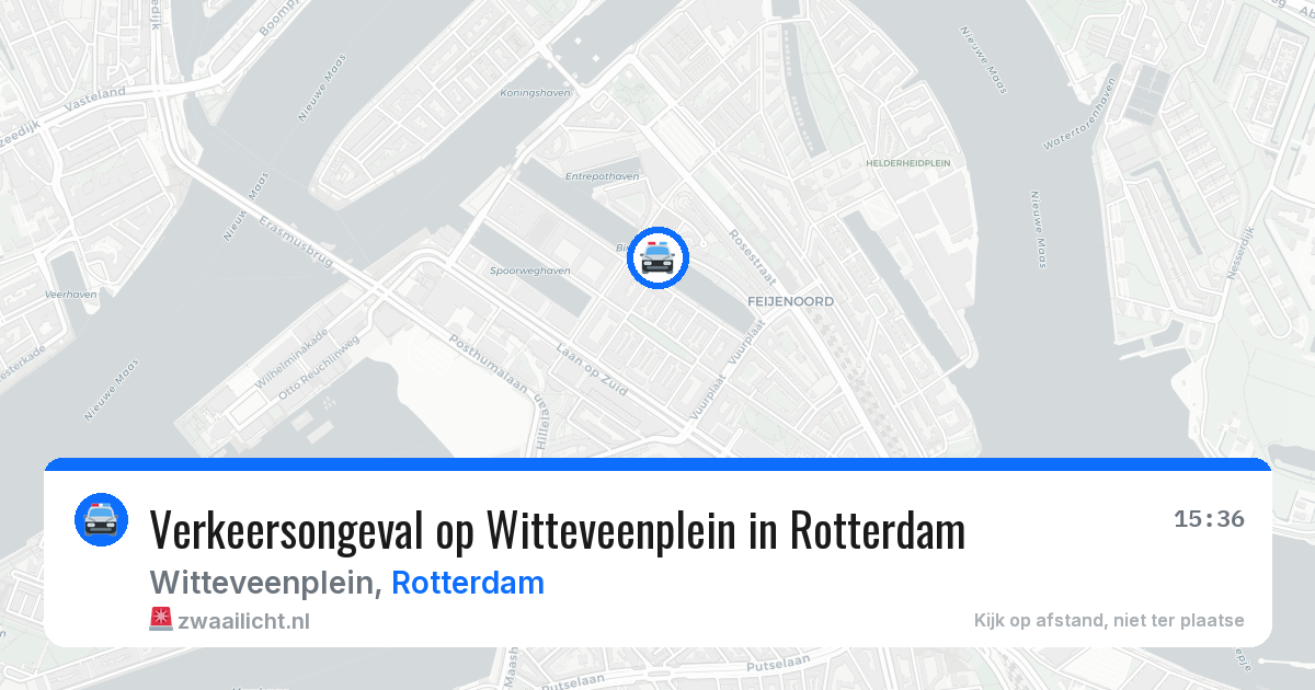 Verkeersongeval op Witteveenplein in Rotterdam — 21 jul 2026