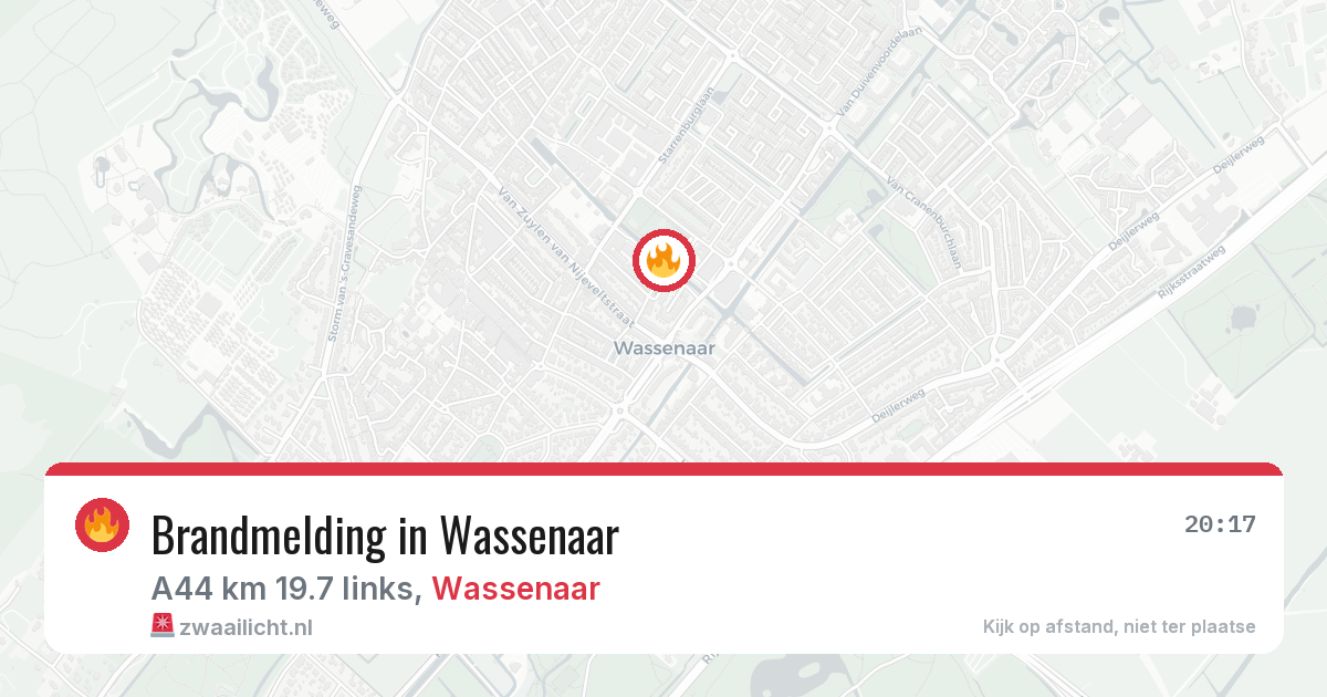 Brandmelding in Wassenaar — 9 jul 2026