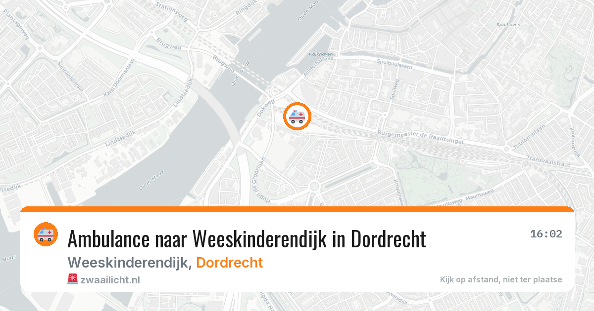 Ambulance naar Weeskinderendijk in Dordrecht — 31 jul 2026