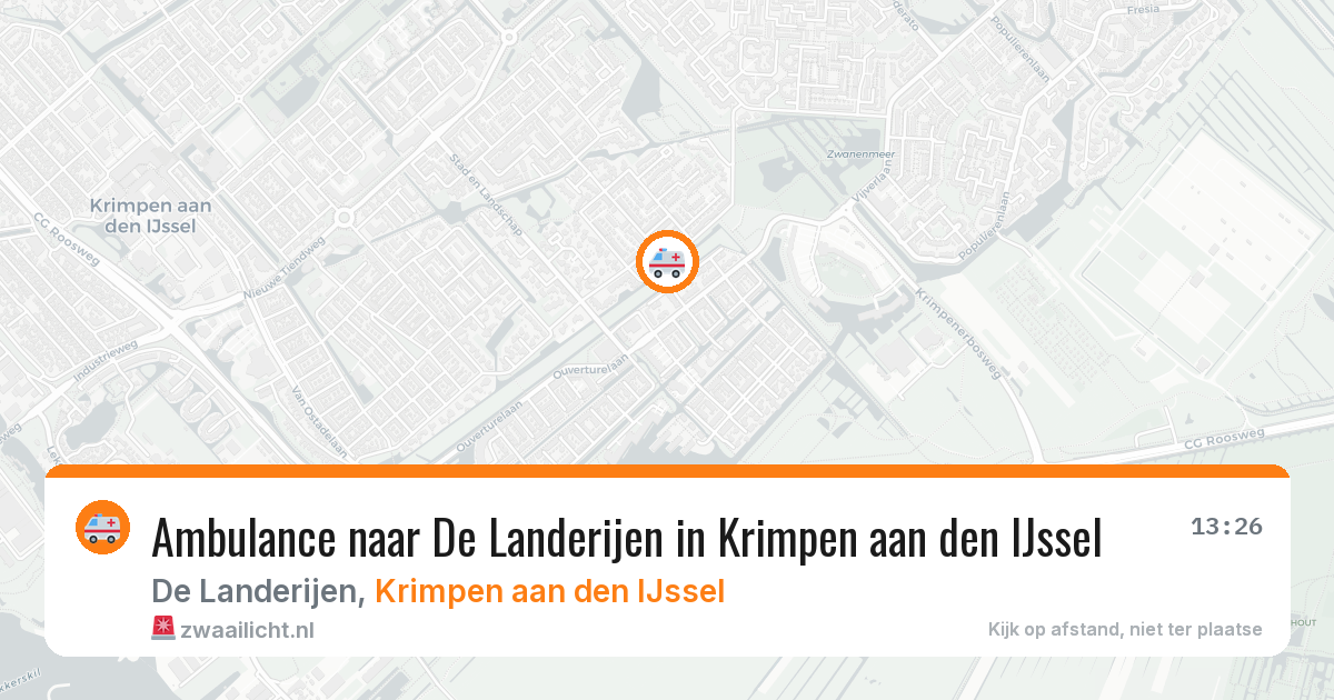 Ambulance naar De Landerijen in Krimpen aan den IJssel — 2 apr 2026