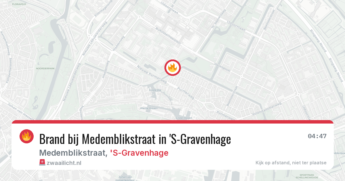 Brand bij Medemblikstraat in 'S-Gravenhage — 22 feb 2026