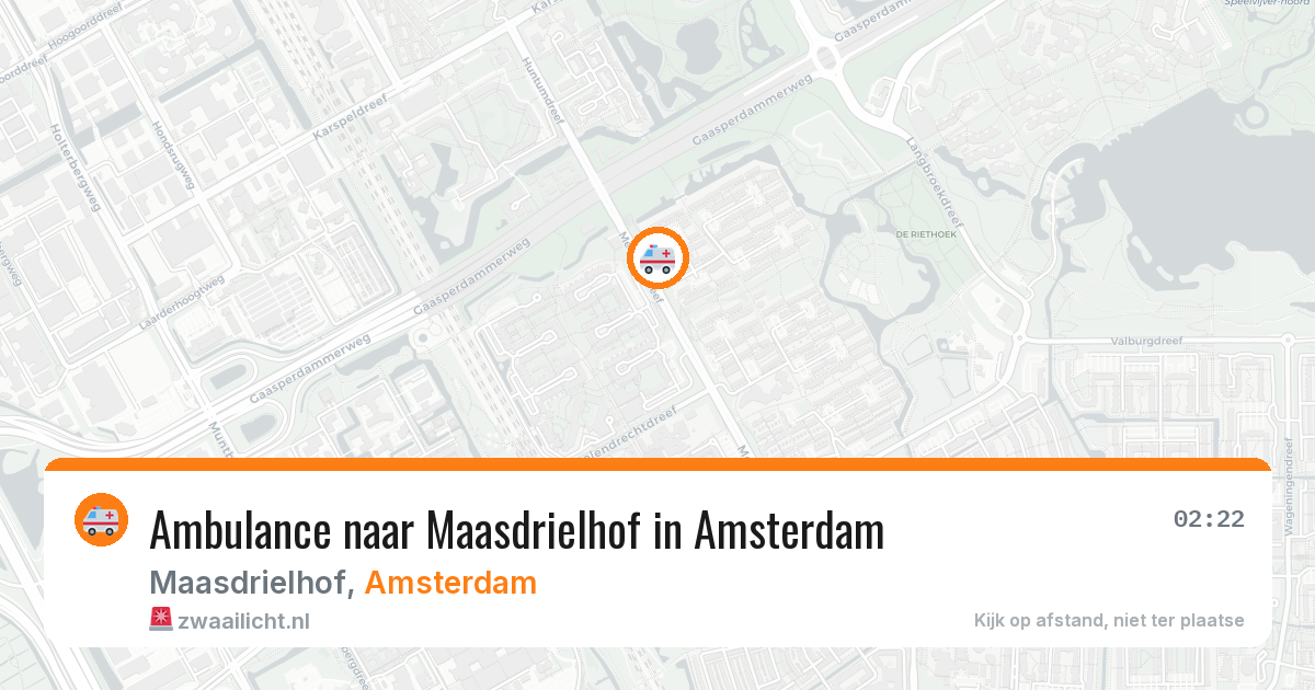 Ambulance naar Maasdrielhof in Amsterdam — 23 mrt 2026