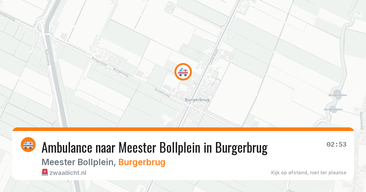 Ambulance naar Meester Bollplein in Burgerbrug — 11 aug 2026