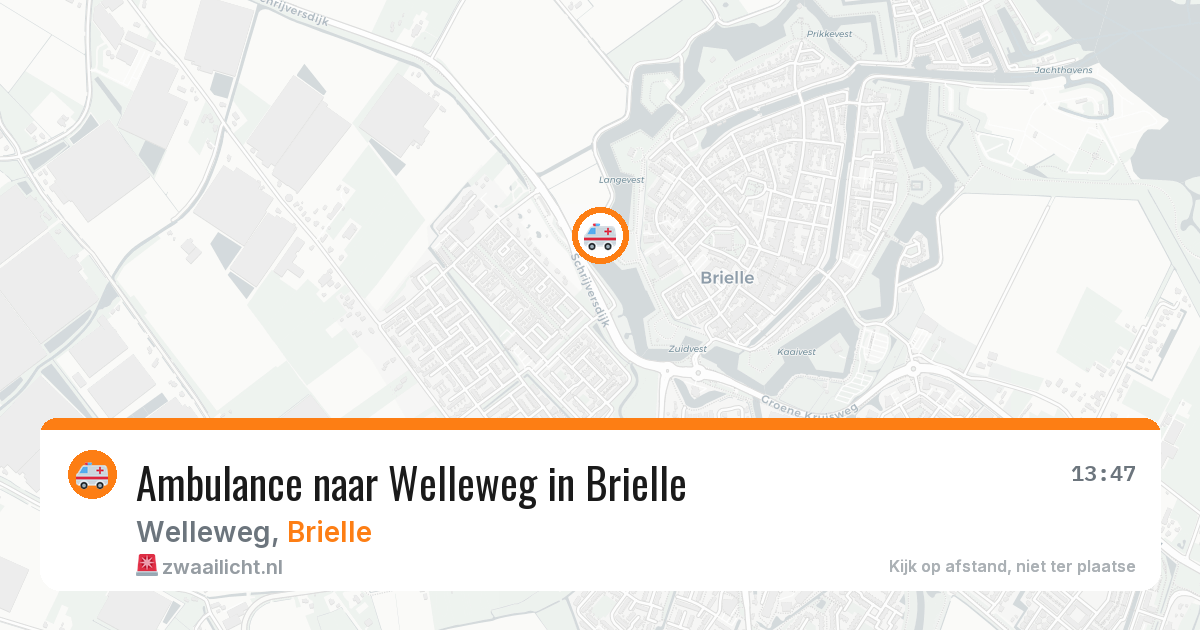 Ambulance naar Welleweg in Brielle — 23 mei 2026