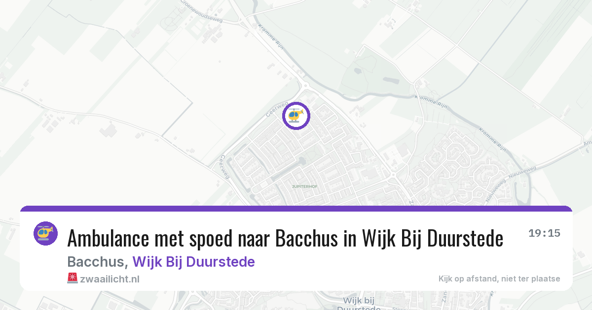 Ambulance met spoed naar Bacchus in Wijk Bij Duurstede — 20 jun 2026