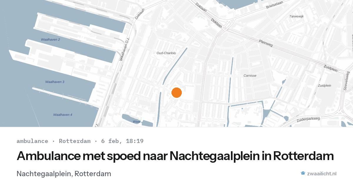 Ambulance met spoed naar Nachtegaalplein in Rotterdam — 6 feb 2026