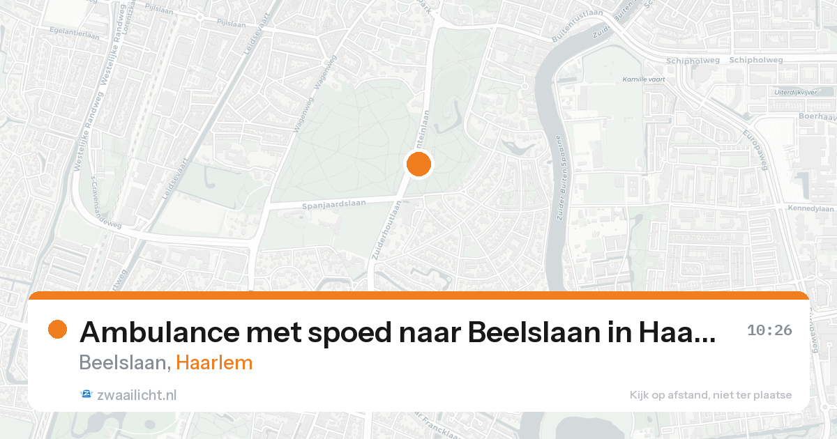 Ambulance met spoed naar Beelslaan in Haarlem — 29 mei 2026