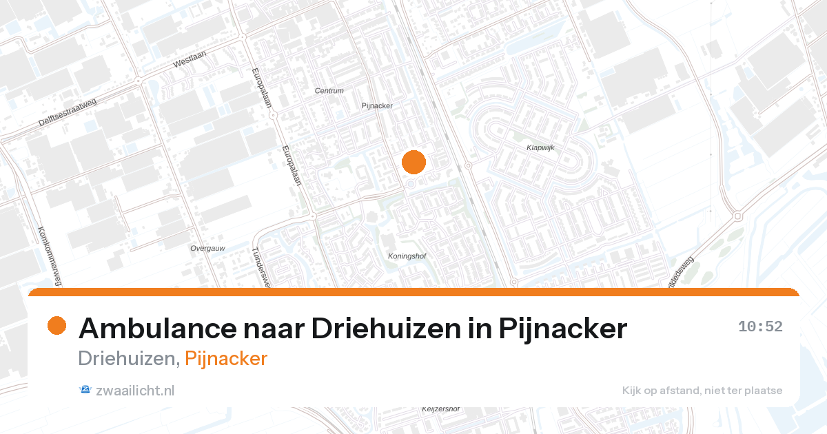Ambulance naar Driehuizen in Pijnacker — 9 mrt 2026