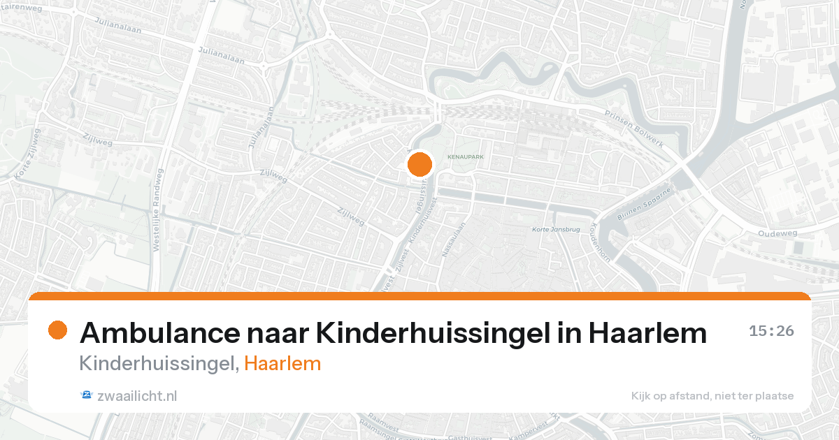 Ambulance naar Kinderhuissingel in Haarlem — 27 mei 2026