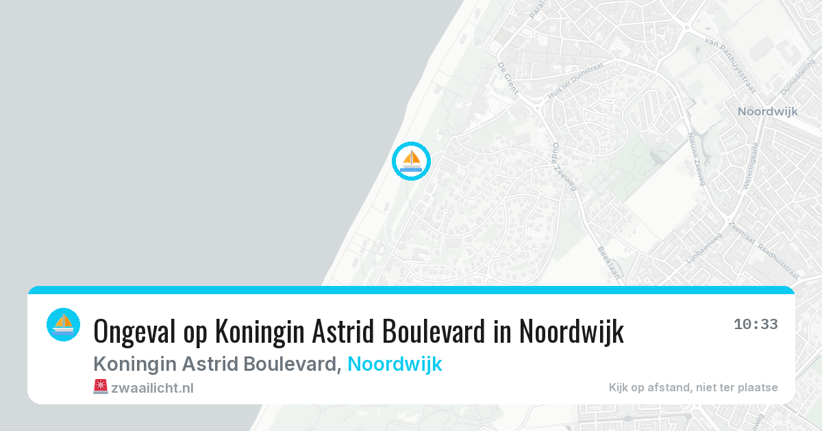 Ongeval op Koningin Astrid Boulevard in Noordwijk — 12 aug 2026