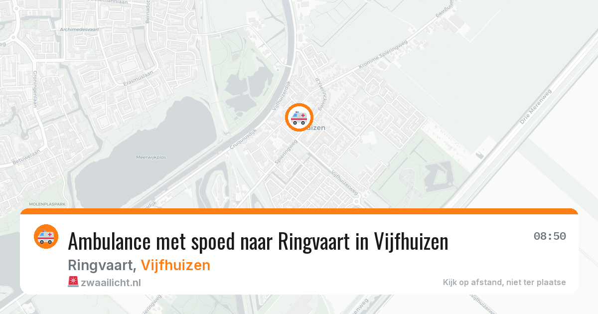 Ambulance met spoed naar Ringvaart in Vijfhuizen — 28 jul 2026