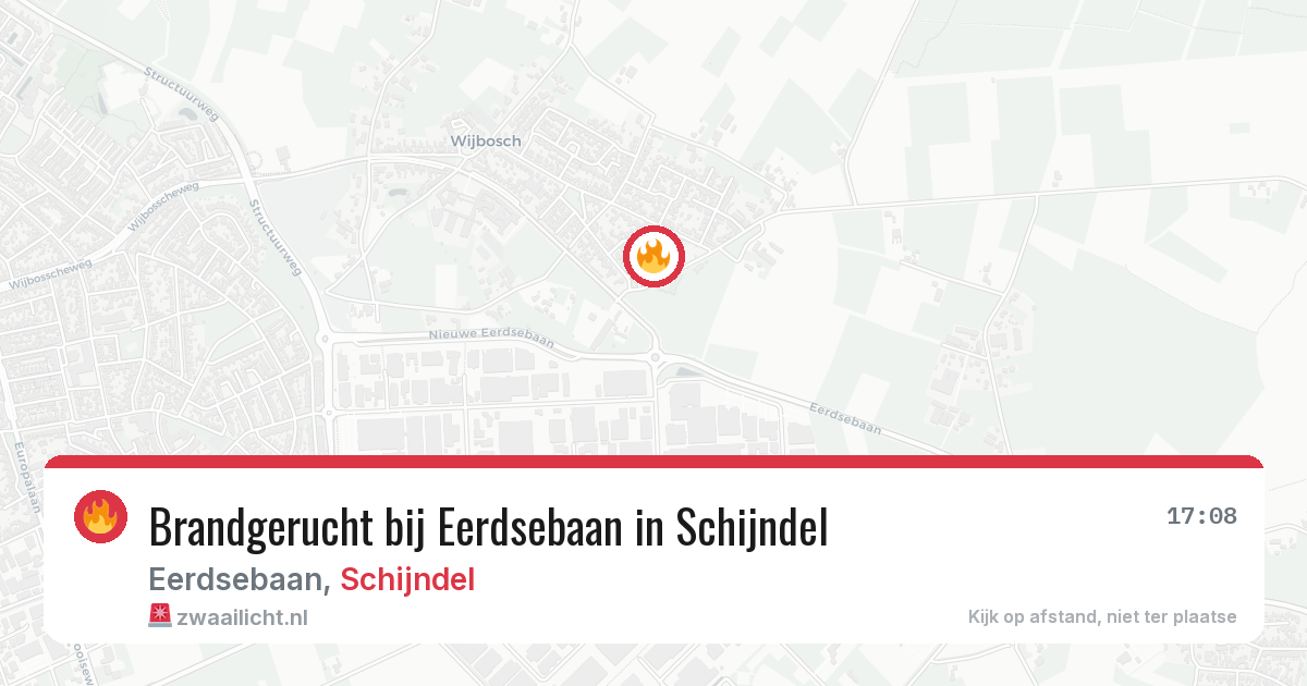 Brandgerucht bij Eerdsebaan in Schijndel — 8 aug 2026
