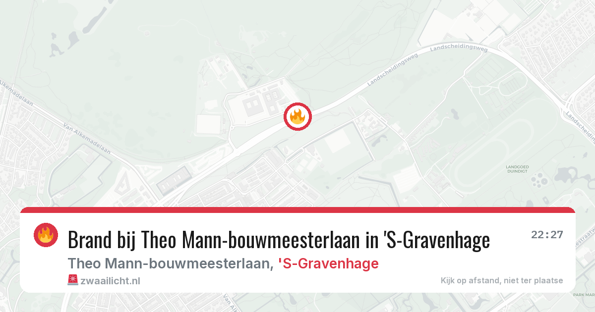 Brand bij Theo Mann-bouwmeesterlaan in 'S-Gravenhage — 3 mrt 2026