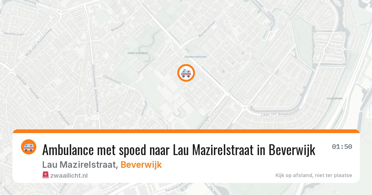 Ambulance met spoed naar Lau Mazirelstraat in Beverwijk — 23 mei 2026