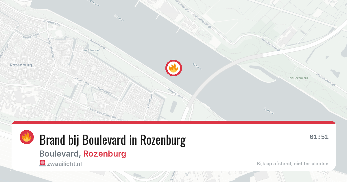 Brand bij Boulevard in Rozenburg — 29 jul 2026