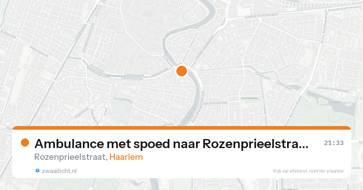 Ambulance met spoed naar Rozenprieelstraat in Haarlem — 26 mei 2026