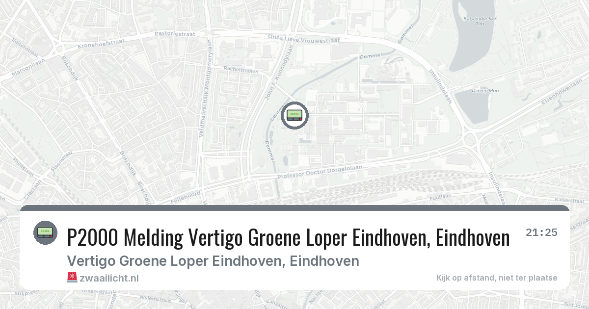 P2000 Melding Vertigo Groene Loper Eindhoven, Eindhoven — 12 feb 2026