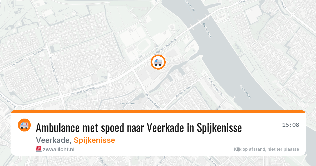 Ambulance met spoed naar Veerkade in Spijkenisse — 5 aug 2026