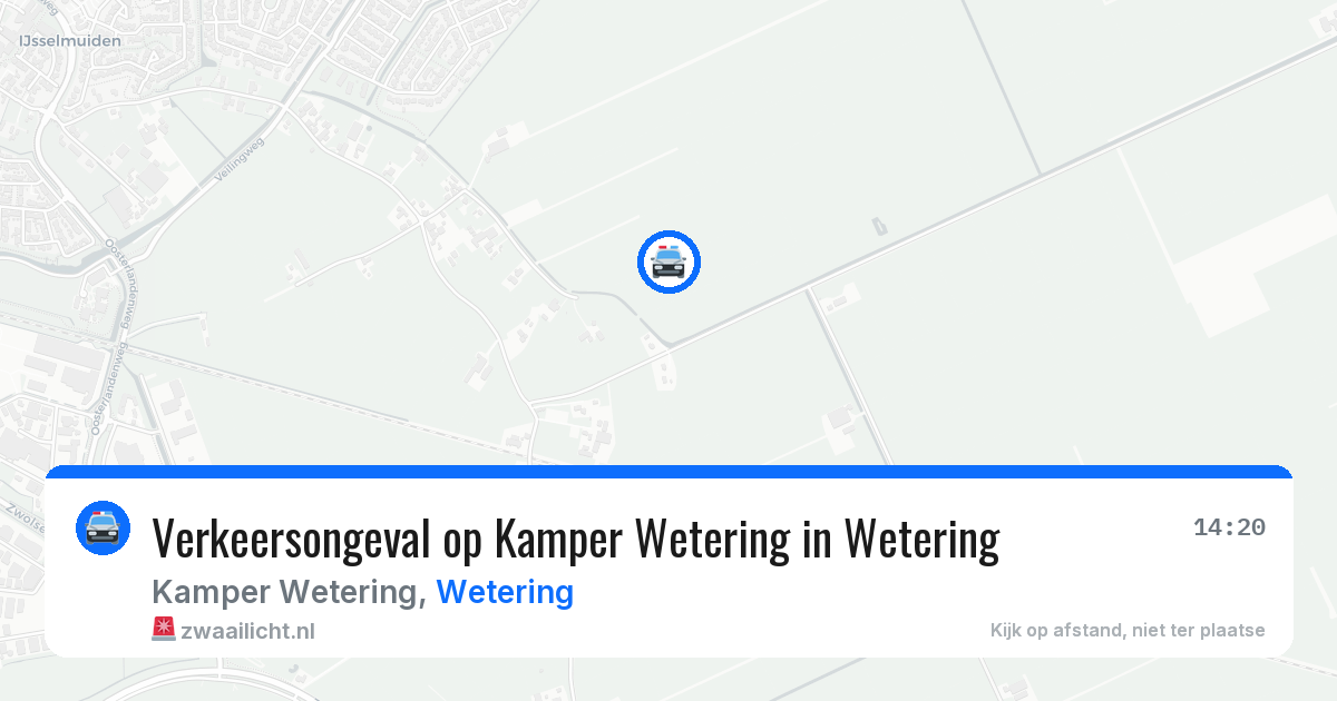 Verkeersongeval op Kamper Wetering in Wetering — 20 mei 2026