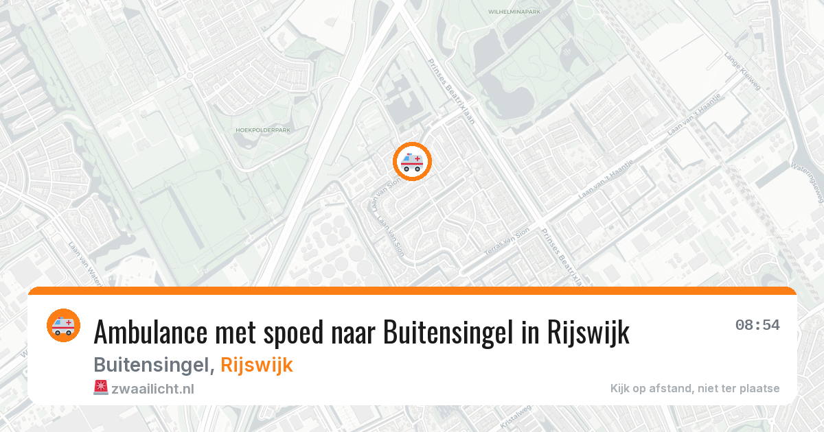 Ambulance met spoed naar Buitensingel in Rijswijk — 29 mei 2026
