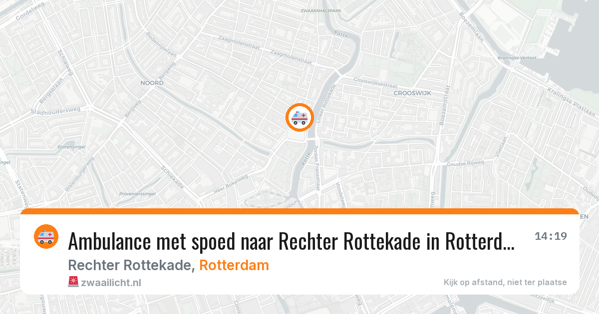Ambulance met spoed naar Rechter Rottekade in Rotterdam — 7 aug 2026