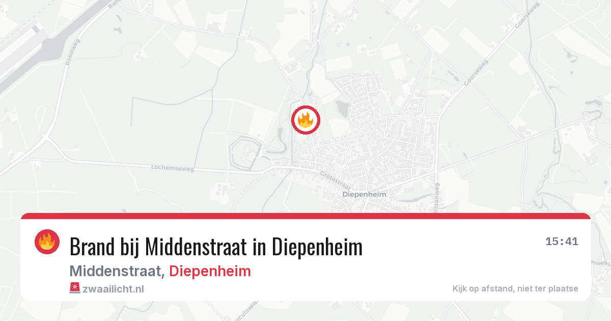 Brand bij Middenstraat in Diepenheim — 19 mrt 2026