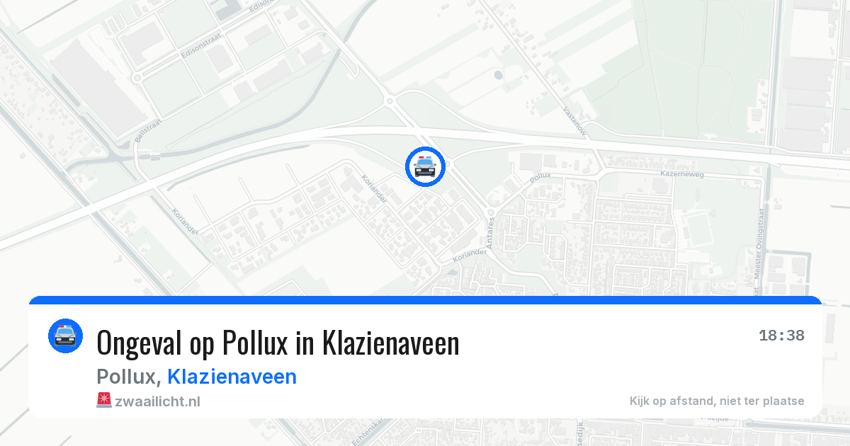 Ongeval op Pollux in Klazienaveen — 10 jun 2026
