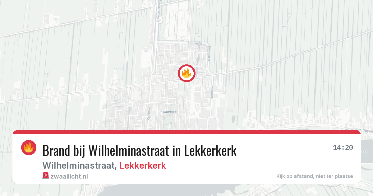Brand bij Wilhelminastraat in Lekkerkerk — 30 mei 2026