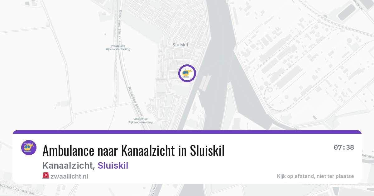 Ambulance naar Kanaalzicht in Sluiskil — 7 aug 2026