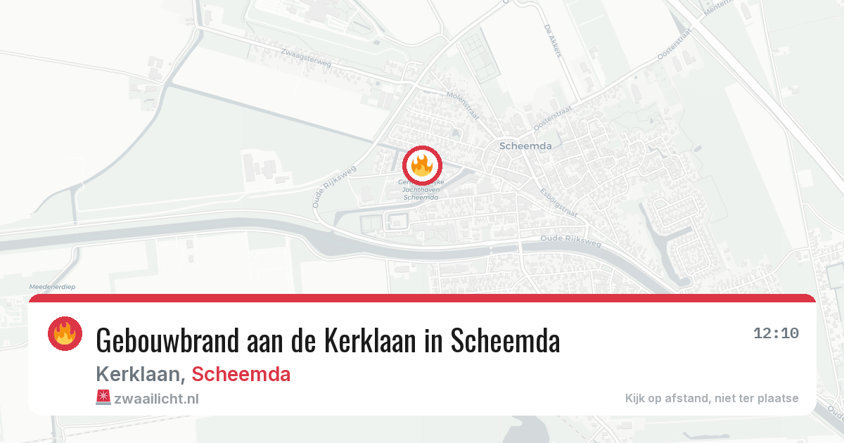 Gebouwbrand aan de Kerklaan in Scheemda — 26 mei 2026