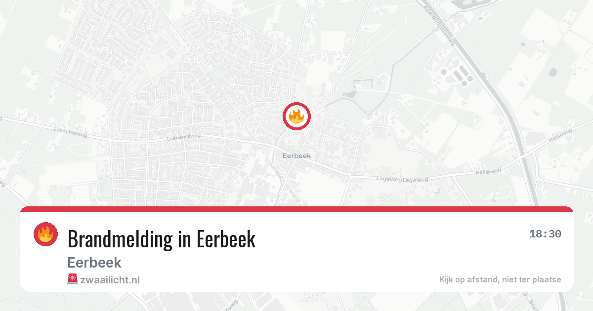 Brandmelding in Eerbeek — 30 jun 2026